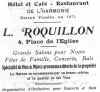 Publicit Roquillon   Guide 1910/11  Houilles  78800